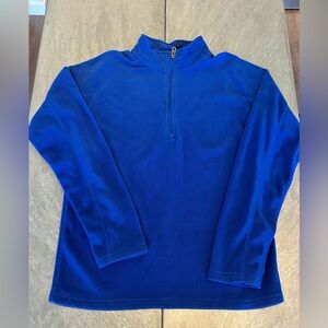 EMS Men's Blue Quarter-Zip Fleece Sweater Small